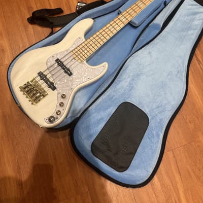 Performance YB-5 Jazz Bass - Satin White for sale