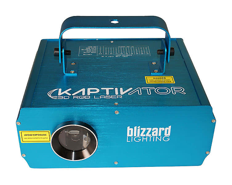 Blizzard Kaptivator Sound Active 3D RGB Laser Fixture with Animated Graphic Show Patterns image 1