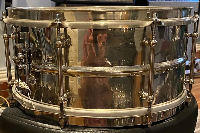 Slingerland 6.5X14 Nickel Over Brass 1930's - Nickel Over