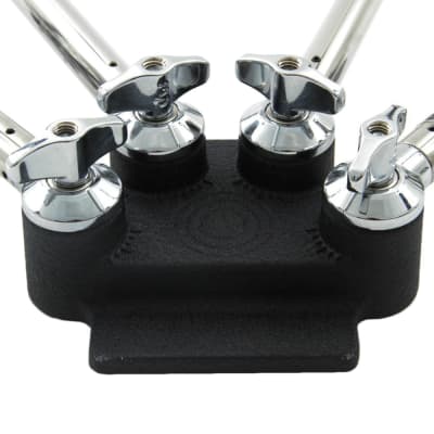 DW DWCP9909 Adjustable Lifter Bass Drum/Tom Riser - Chrome *Torn/ Crushed Outer Box image 6