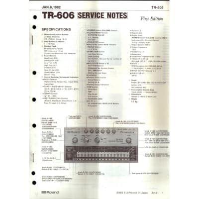 Service Notes TR-606 Roland