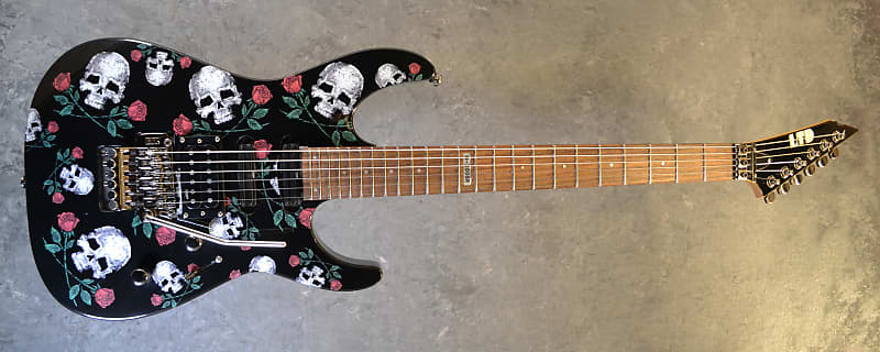 ESP LTD スカルローズ　M-200SR エレキギター ESP LTD M200SR Skull & Roses w/OHSC