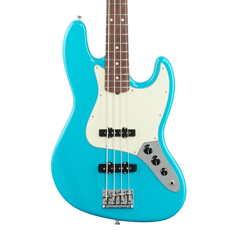 Fender American Pro II Jazz Bass, Rosewood Fingerboard (with Case), Miami Blue image 1