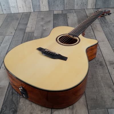 Crafter HT-250 CEN Solid Spruce Top, Orchestral Body, Electro Cutaway, Acoustic Guitar 'Natural' image 4