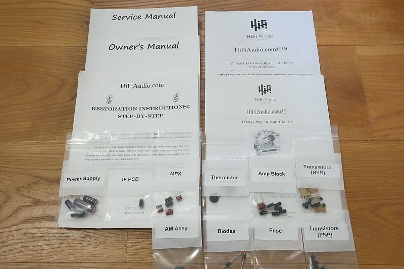 McIntosh MR73 restoration kit filter capacitor repair rebuild fix  			