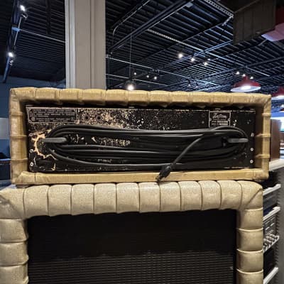 Kustom 200 1970’s - White sparkle head and 3x15” cabinet image 4