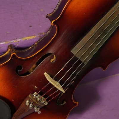 1930s Unknown Sunburst 4/4 Strad-Copy Violin (VIDEO! Fresh Work, Ready) image 4