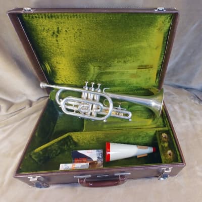 Getzen 300 Series Cornet C. 1970 Silver | Reverb