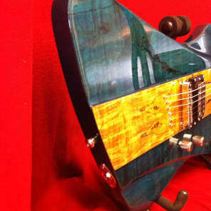 DBZ Hailfire SM 2013 Trans Teal Spalted Maple Electric Guitar Seymour Duncans Case Available image 3