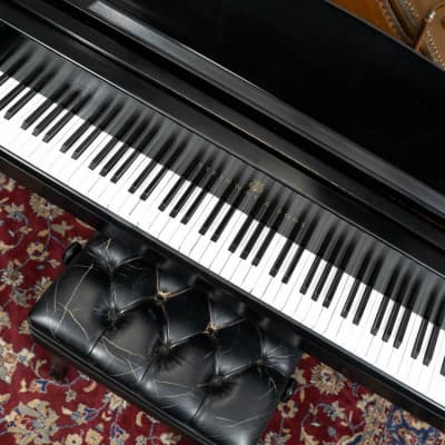 1986 Steinway & Sons 5'7" Model M Grand Piano | Satin Ebony image 4
