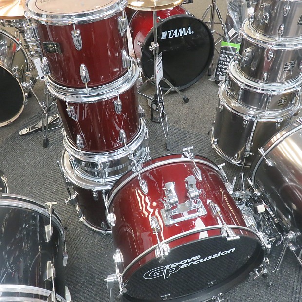 Groove percussion hot sale drum set used