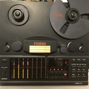 Fostex Model 80 1/4” eight track Reel to Reel Tape Recorder 1985 Black