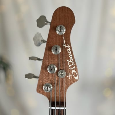 Offbeat Guitars "Shelby" 30" Short Scale Bass in Thunderstruck Gray on Pine, EMG Geezer Butler P Pickup, Gotoh Hardware image 6