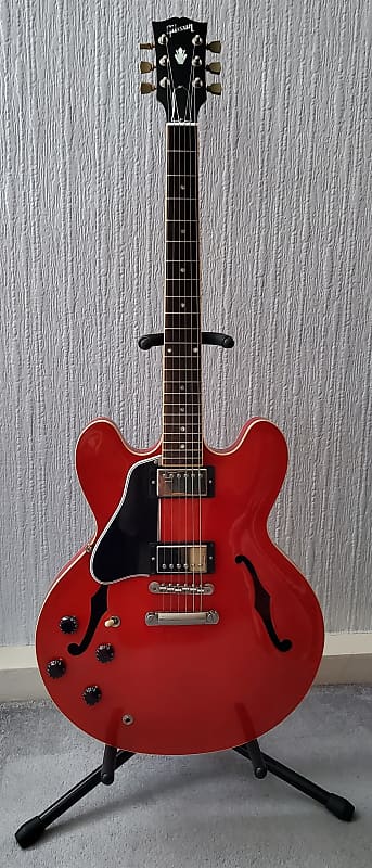Gibson ES 335 Dot Plaintop Left Handed 2014 Cherry image 1