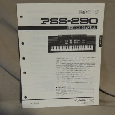 Yamaha PortaSound PSS-290 Service Manual [Three Wave Music]