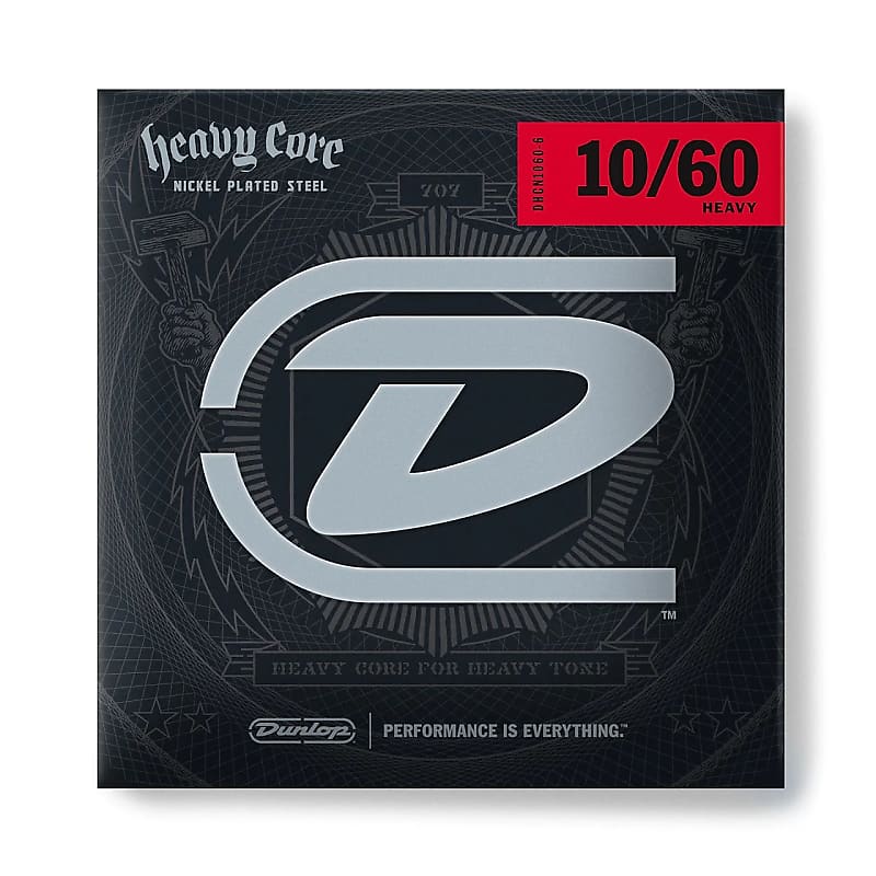 Dunlop DHCN42 Heavy Core Nickel Plated Steel Electric Guitar String - 0.042 image 1