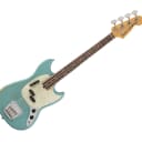 Used Fender JMJ Road Worn Mustang Bass - Faded Daphne Blue w/ Rosewood FB