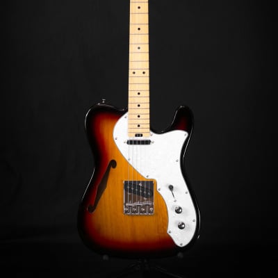 Aria Pro II TEG-TL Thinline Electric Guitar (Various Finishes)-Metallic Ice Blue image 3