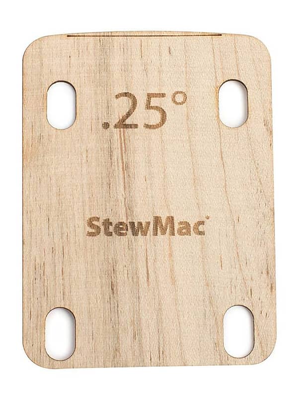 StewMac guitar neck pocket shim 0.25 degree for 4 bolt neck plate SM2135-025 image 1
