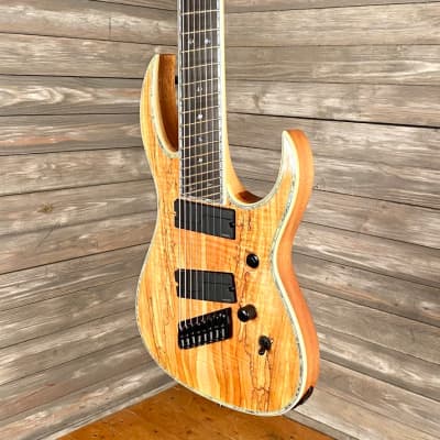 BC Rich Shredzilla 8 Fan Fret Prophecy Archtop Guitar Spalted Maple (0981) image 3