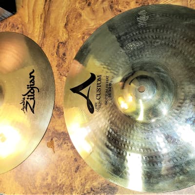 Zildjian 14" A Custom Hi-Hat Cymbals (2007/2006 Pair) image 1