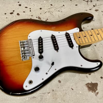 1980's Fender Stratocaster 2 Knob Dan Smith Strat Sunburst 1983-1984 image 10