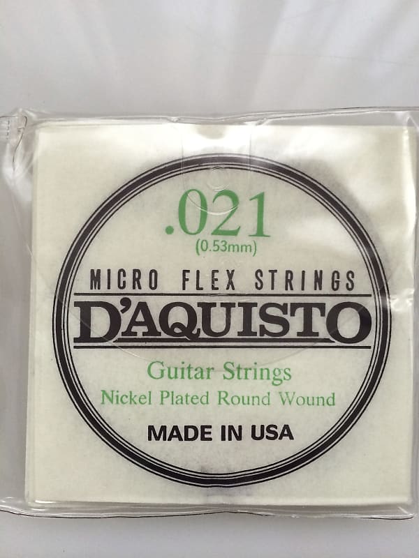 D'Aquisto Micro Flex Strings .021 Nickel Plated Round Wound image 1