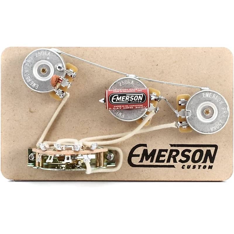 Emerson Custom Prewired Kit Stratocaster Blender 5-Way 250K Pots image 1