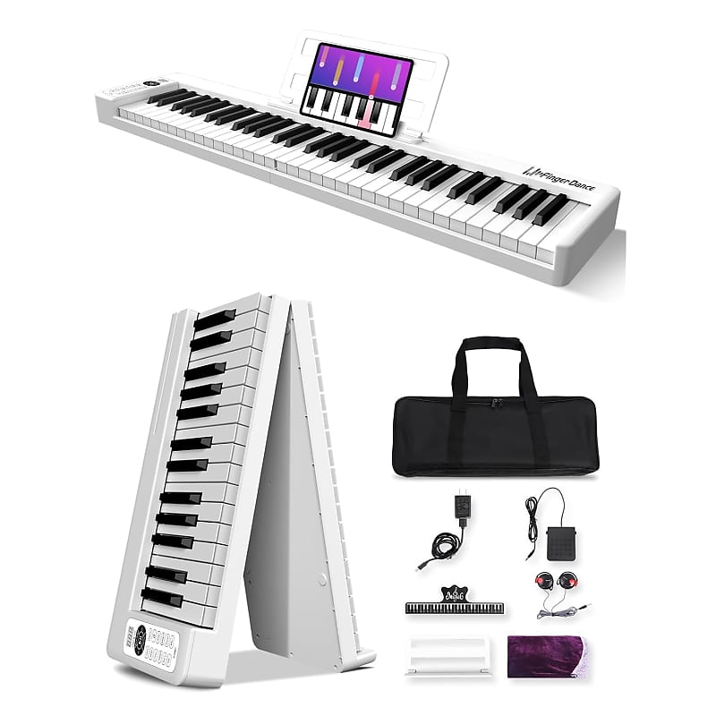 61 keys portable folding electronic piano