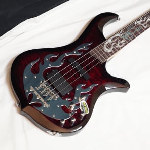 TRABEN Phoenix 4-string BASS guitar NEW Blood Red - Quilt