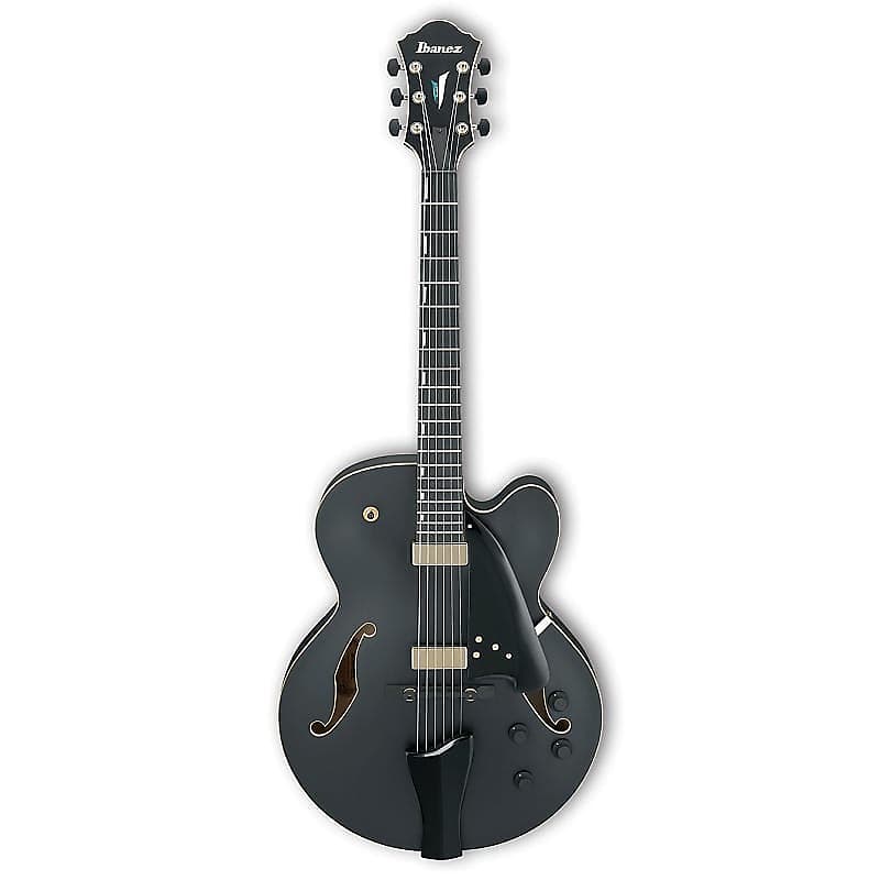 Ibanez AFC125-BKF Contemporary Archtop Series Dual-Pickup Hollowbody Electric Guitar Black Flat image 1