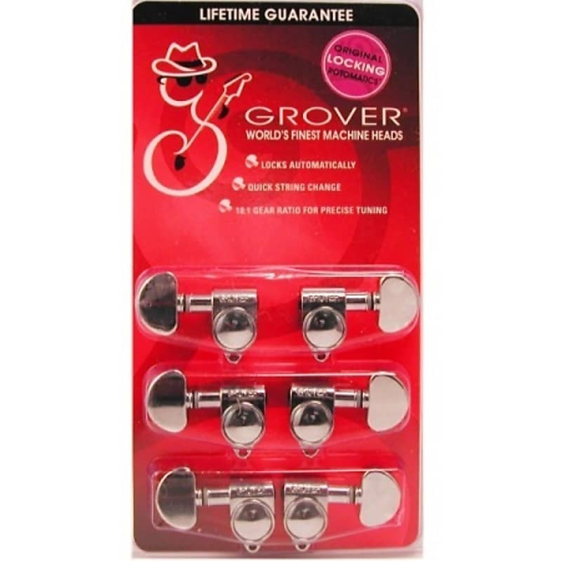 Grover Rotmatic Locking Tuners 3 +3, 106C Chrome Finish image 1