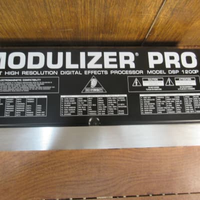Behringer Modulizer PRO DSP 1200P 24 Bit High Resolution Effects Processor image 4