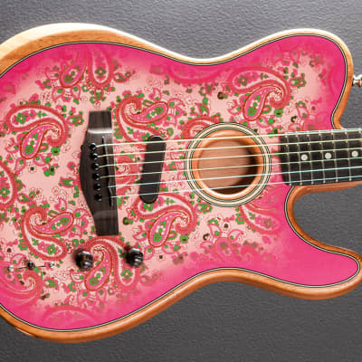 Fender Factory Special Run American Acoustasonic Telecaster - Pink Paisley image 1
