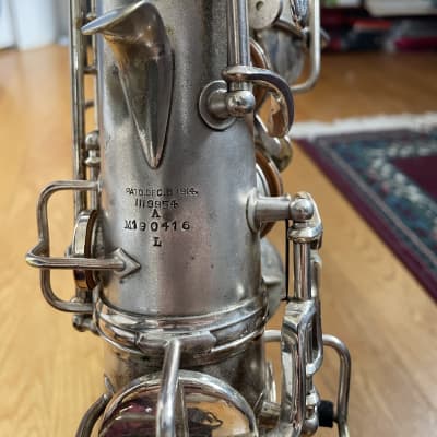 C.G. Conn “Chu Berry” Alto Saxophone 1927 - Silver image 3