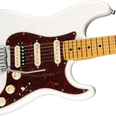 Fender American Ultra Stratocaster HSS MN Arctic Pearl w/Hardshell Case image 4