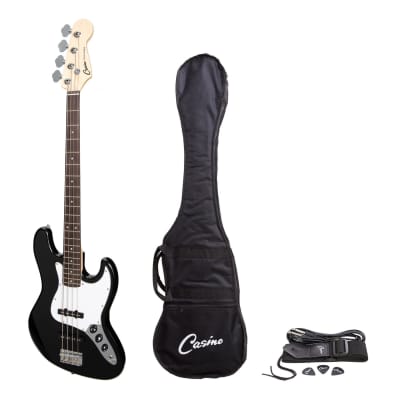 Casino J-Style Electric Bass Guitar (Black) for sale