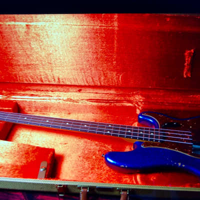 2017 Fender 64 Precision Bass Custom Shop Aged Purple Sparkle L Series image 9
