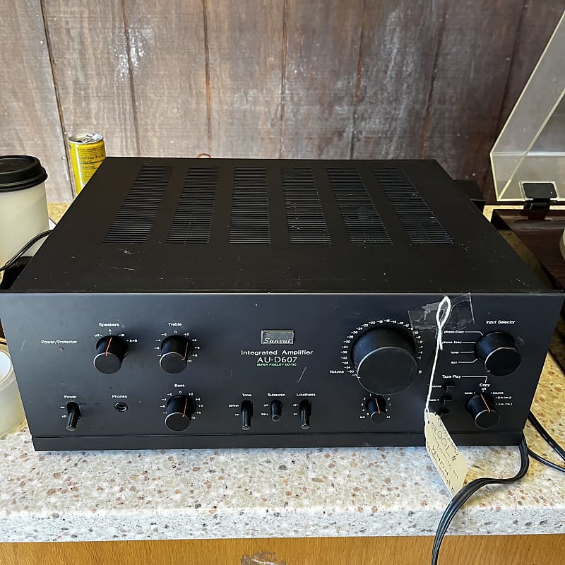 Sansui AU-D607 1979 Integrated Amp MM/MC, 2 phono Inputs 70 wpc, Black image 1