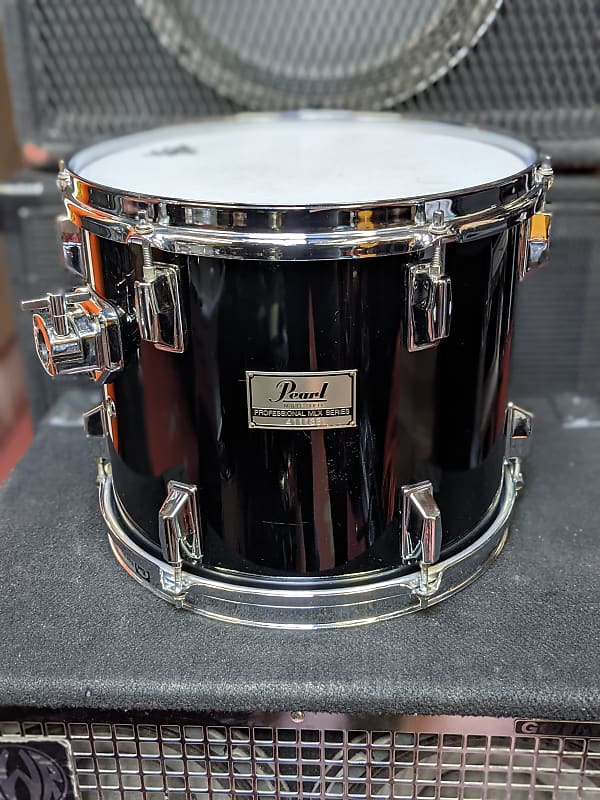 Closet Find! 1980s Pearl Japan Black Lacquer Maple Shell 11 x 13" MLX Tom - Looks And Sounds Great! image 1