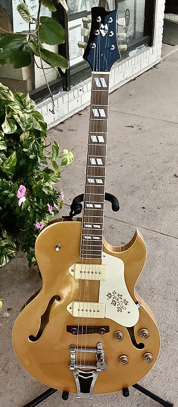 MVG ES 175- Gold Semi Hollow Electric Guitar image 1