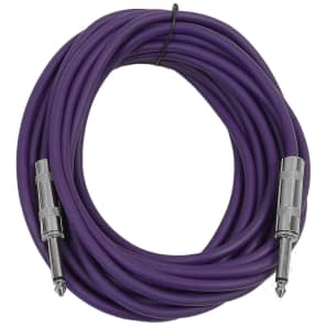 SEISMIC AUDIO New 6 PACK Purple 1/4" TS 25' Patch Cables - Guitar - Instrument image 2