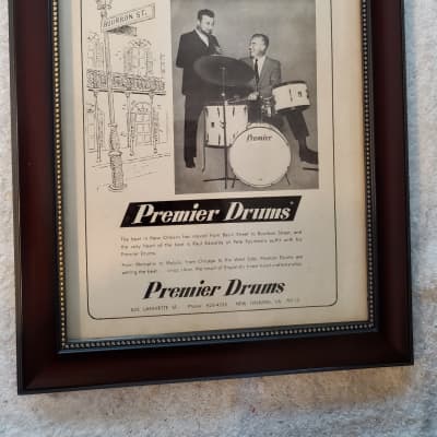 1966 Premier Drums Promotional Ad Framed Paul Edwards Pete Fountain Original for sale