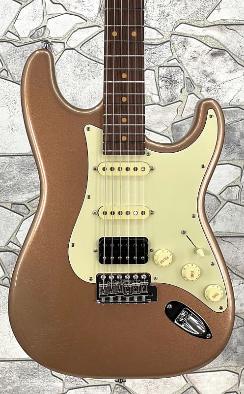 Suhr Classic S Antique in Firemist Gold in an HSS configuration  and a Rosewood fingerboard image 1