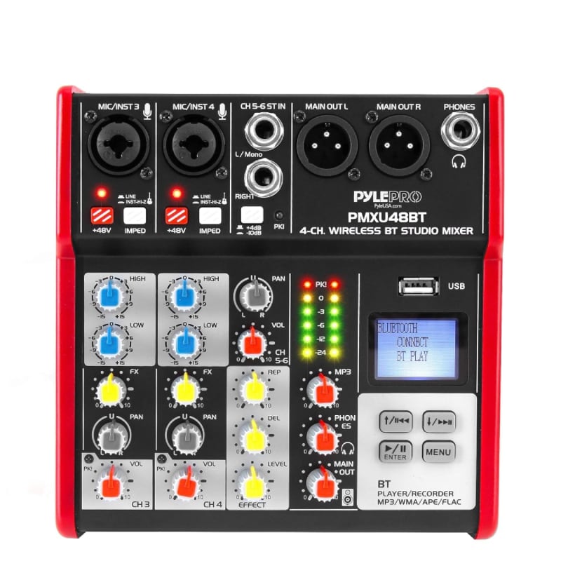  Mixers Audio 8 Channel Mixer, Dj Mixer Board Mixer Audio  Bluetooth MP3 Mixer for Music With 99 Kinds of DPS Digital Effects, Usb Audio  Mixer for Karaoke Speakers : Musical Instruments