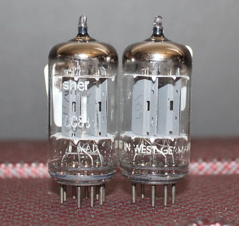 TELEFUNKEN 12AX7 ECC83 TIGHT MATCH PAIR SMOOTH PLATE TEST | Reverb