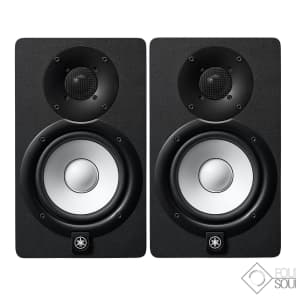 Yamaha HS5 5-Inch Powered Studio Monitor Speaker Black (Pair) with High  Density Studio Monitor Isolation Pads (Pair) and 2 x 20-Foot XLR Cables