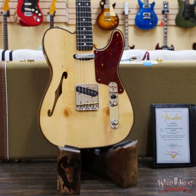 Fender Custom Shop Ltd Knotty Pine Telecaster Thinline Hand-Wound Pickups Aged Natural image 9