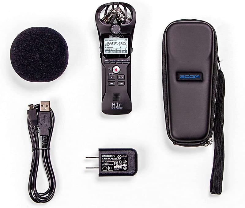 Zoom H1n-VP Portable Digital Recorder Value Pack Black + 32GB microSDHC  Card + Furry Microphone Windscreen