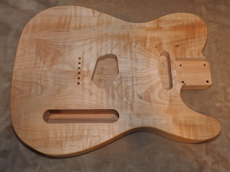 Unfinished Telecaster 2 Piece Alder Body Book Matched Flame Maple Top Std Tele Pup Route 3lbs 6oz image 1